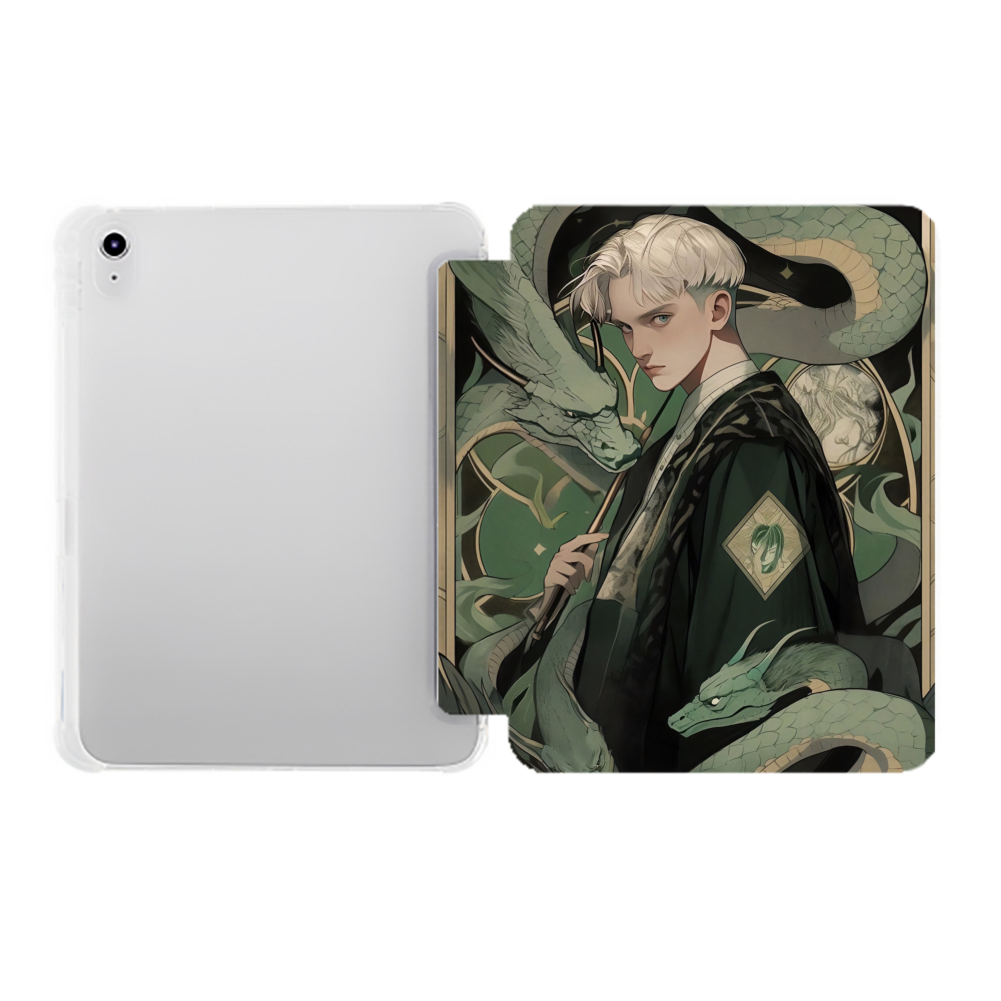 （画像用） Harry Potter ハリー・ポッターシリーズ IPad ケース ペン収納付き 三つ折りスタンド PUレザー×シリコン 対応機種9.5/10.5/10.9インチ